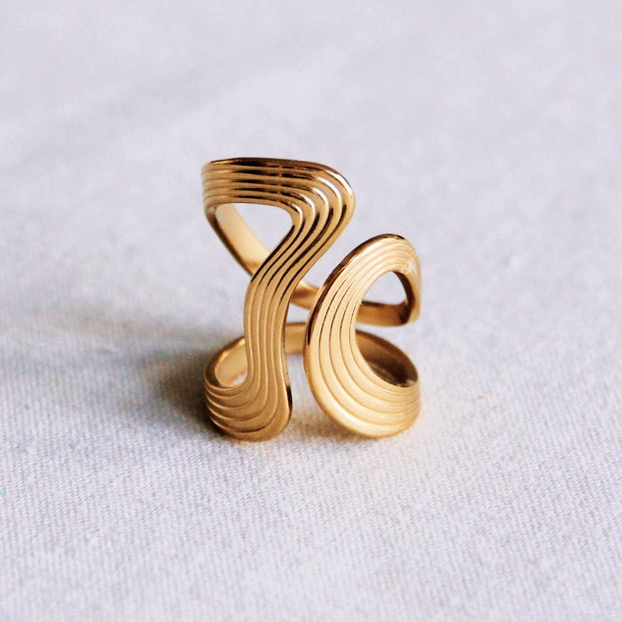 Statement Retro Gold Ring