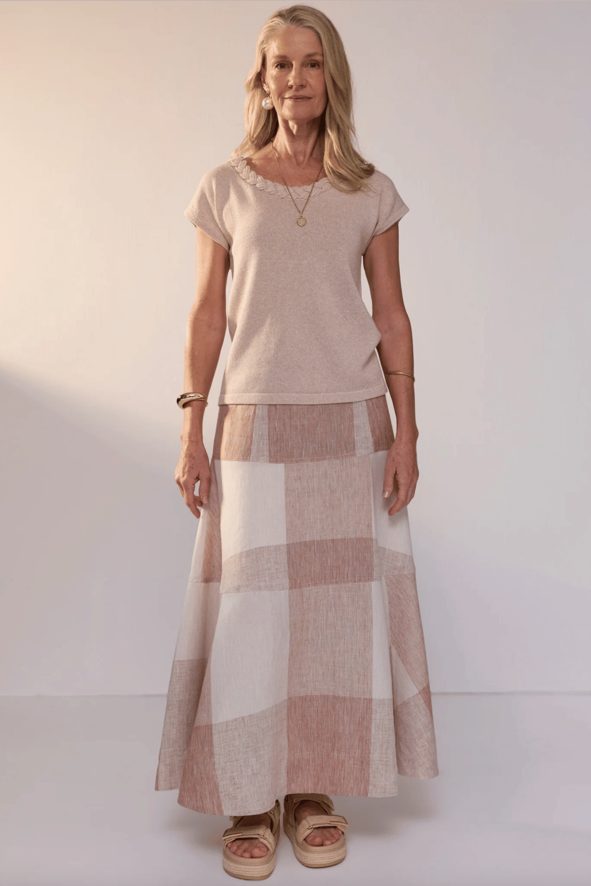 Braid Knit Top Blush