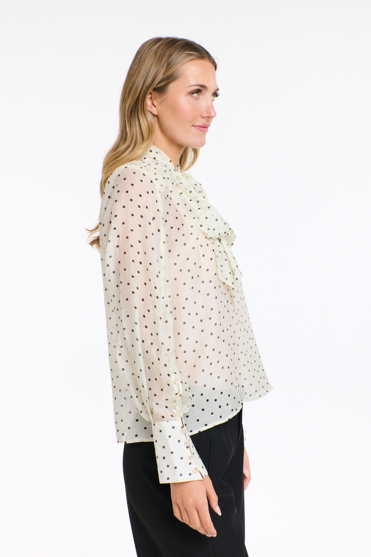 Milla Pussy Bow Blouse Cream