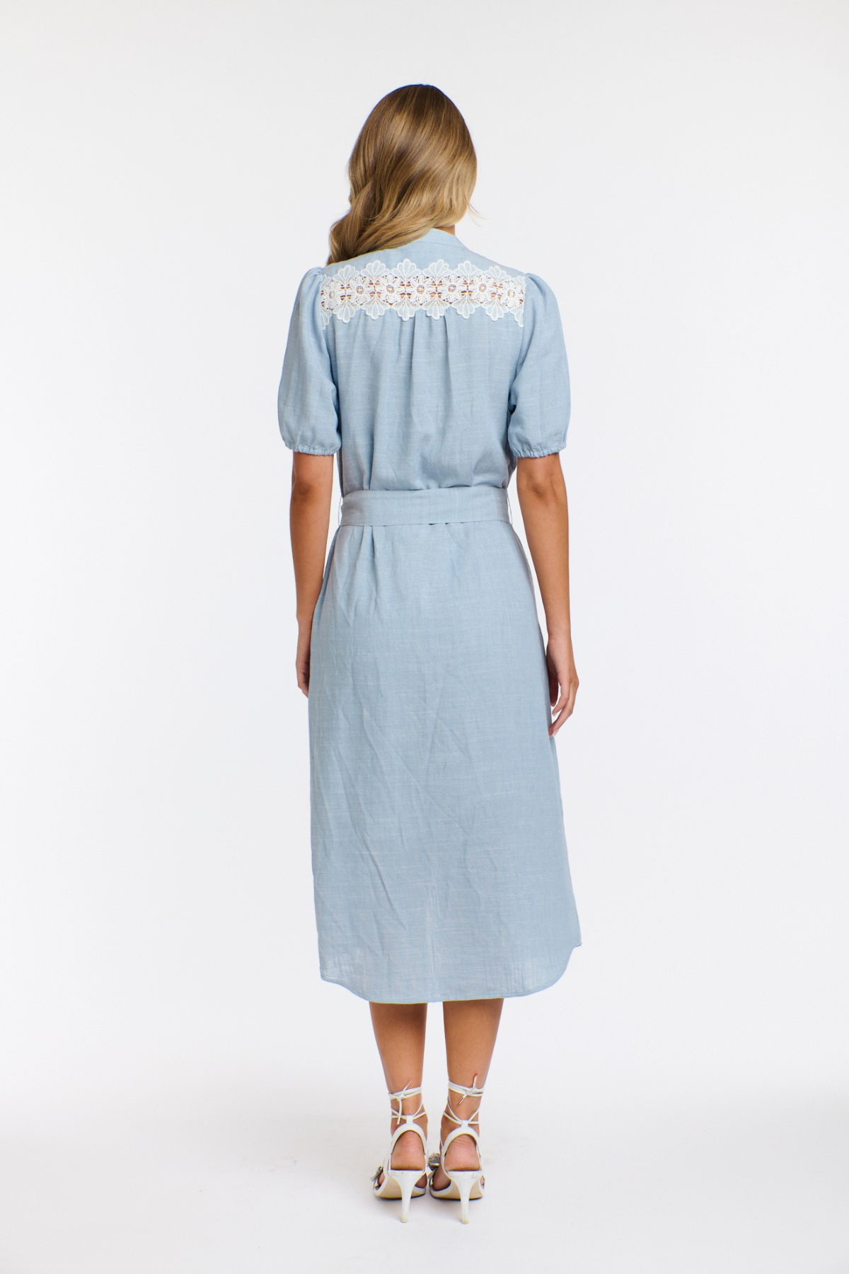 Scout Lace Dress Sky Blue