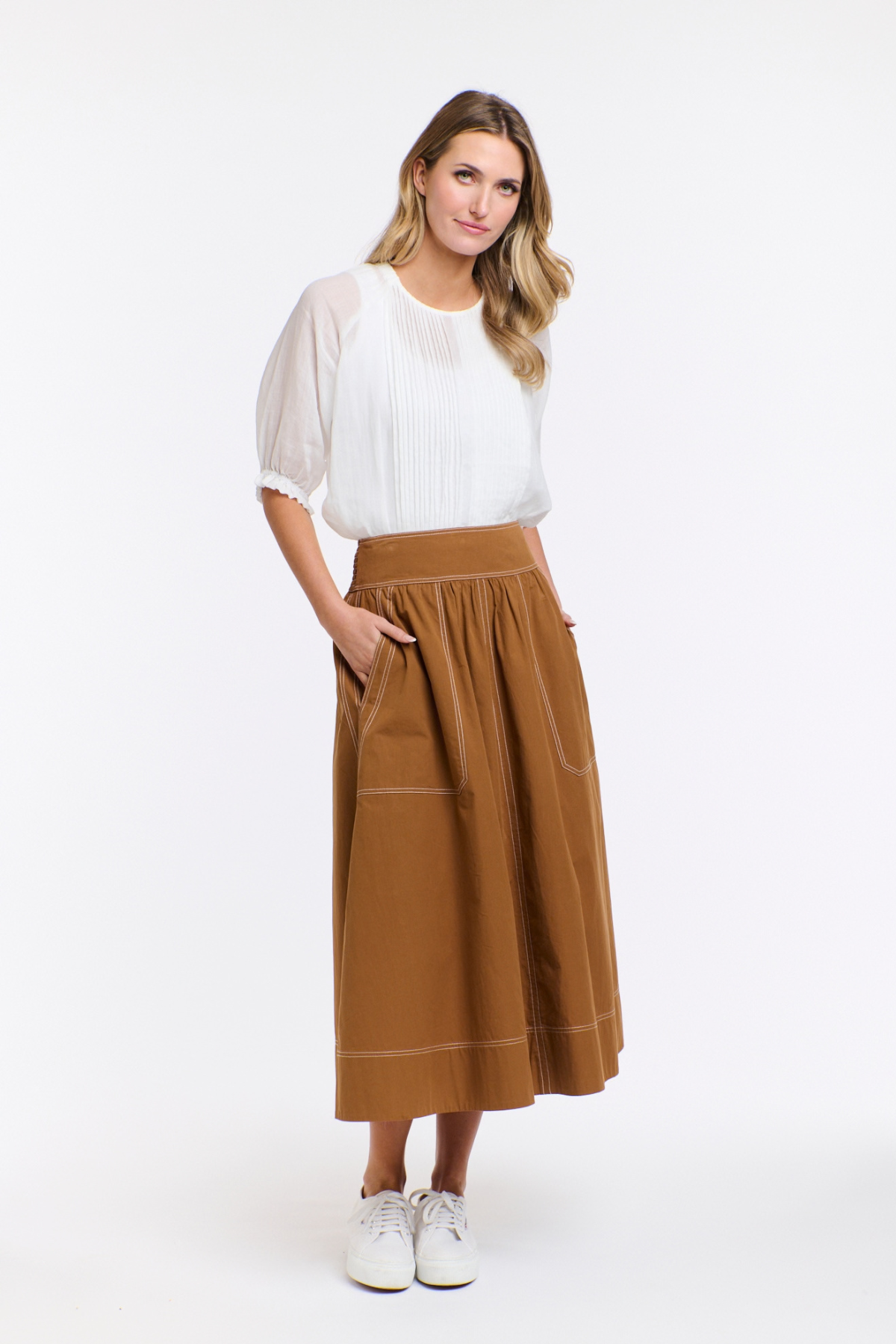 Tilly Pleat Blouse White