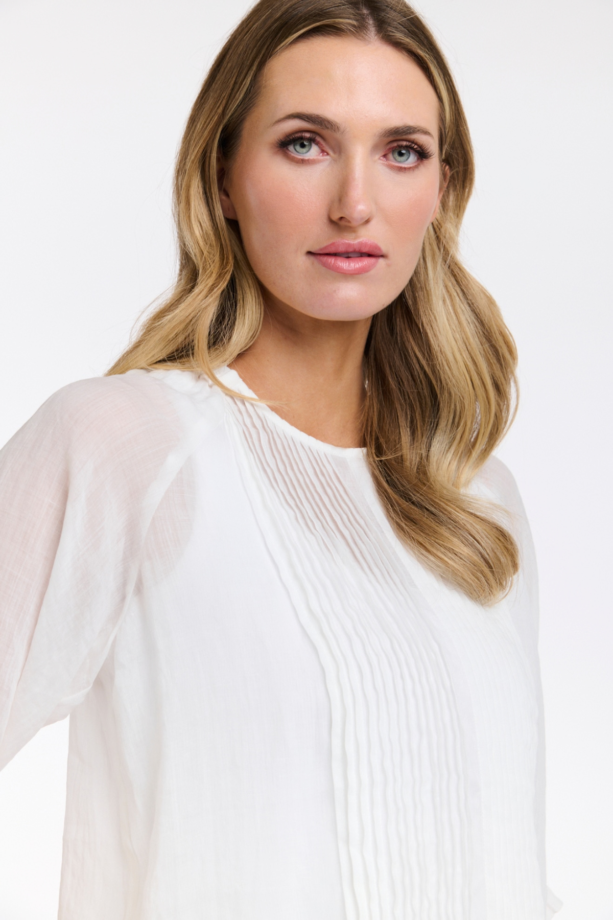 Tilly Pleat Blouse White