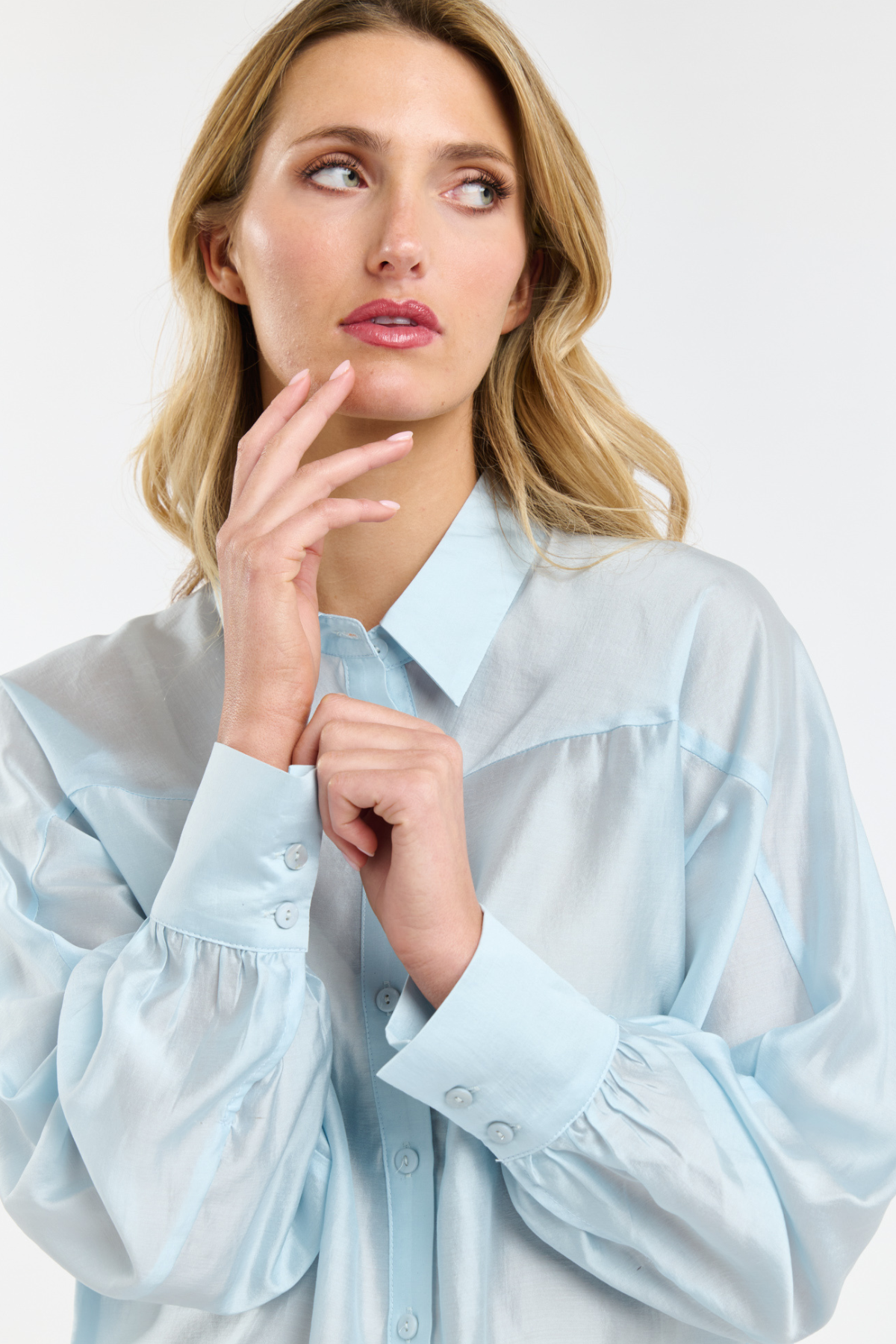 Annabel Tencel Blouse Provence Blue