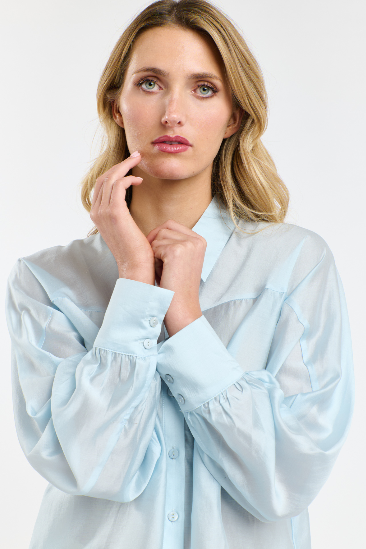Annabel Tencel Blouse Provence Blue