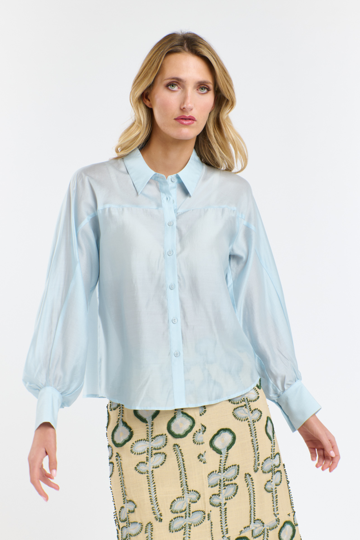 Annabel Tencel Blouse Provence Blue