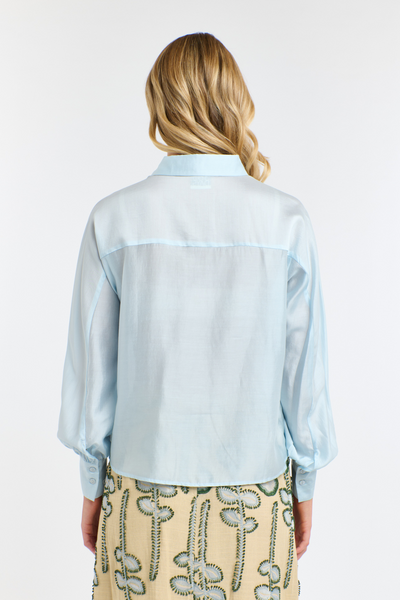 Annabel Tencel Blouse Provence Blue