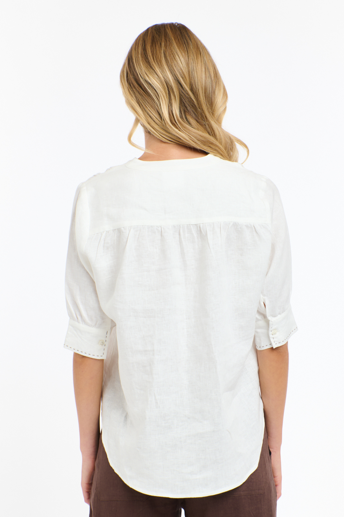 Bradley Linen Stitch Top