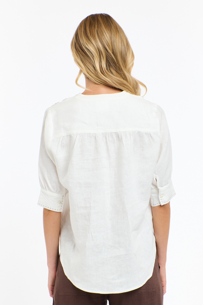 Bradley Linen Stitch Top