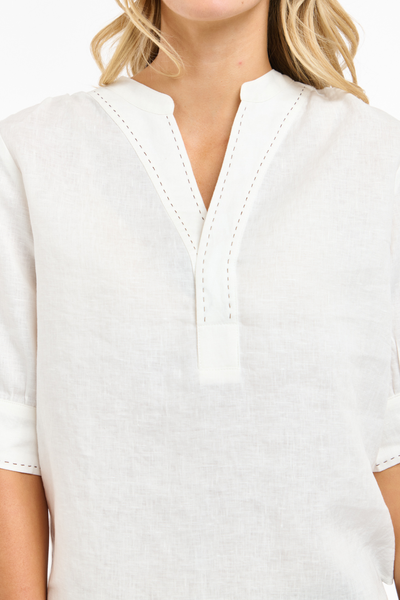 Bradley Linen Stitch Top