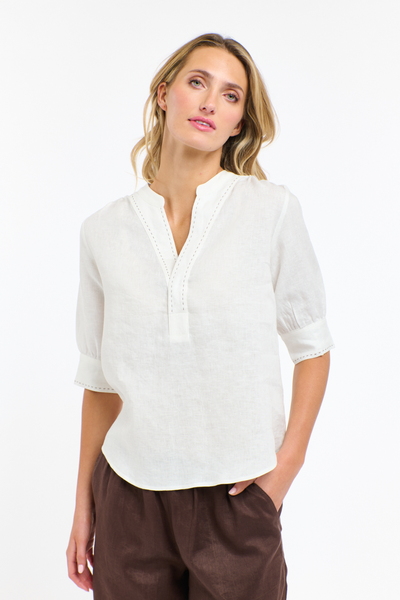 Bradley Linen Stitch Top