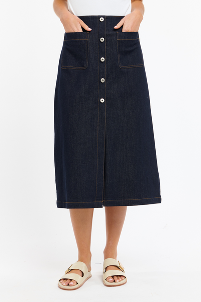 Carrie Denim Skirt Indigo