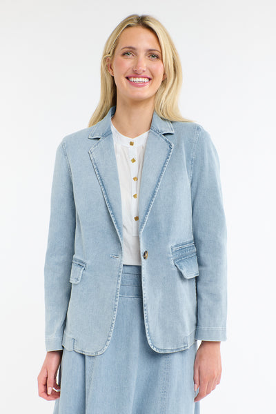 Denim Blazer Ice Blue