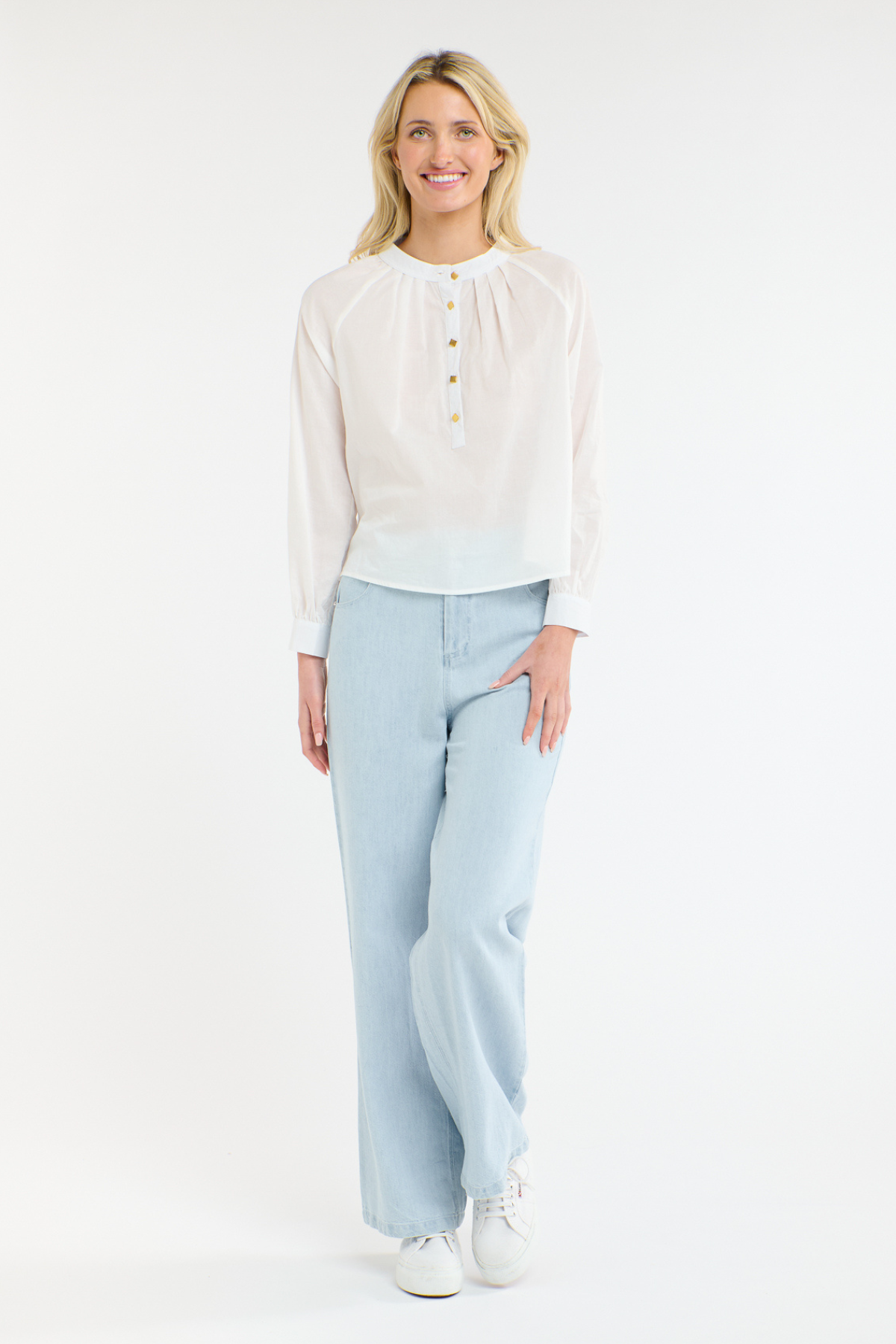 Layla Cotton Blouse White