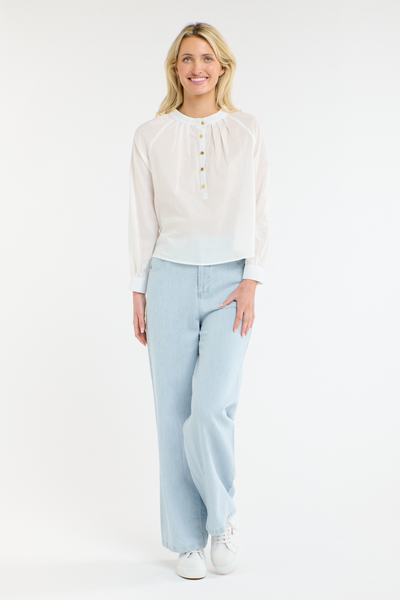 Layla Cotton Blouse White