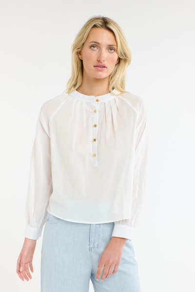 Layla Cotton Blouse White