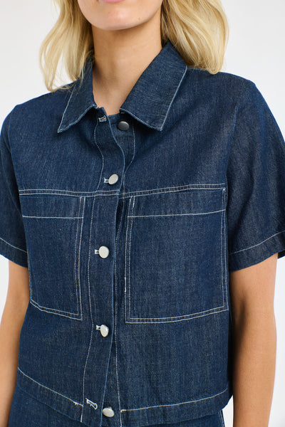 Mabel Short Sleeve Jacket Indigo Denim