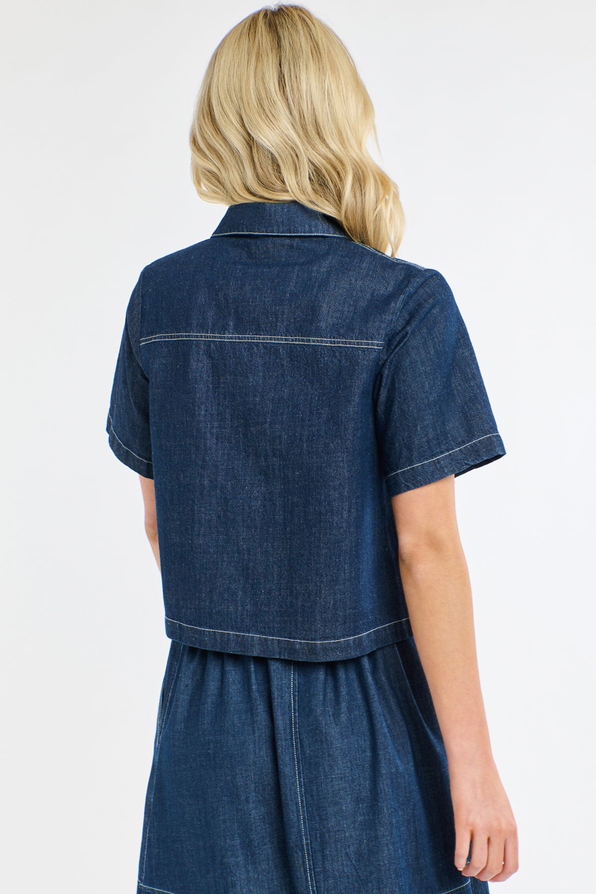 Mabel Short Sleeve Jacket Indigo Denim