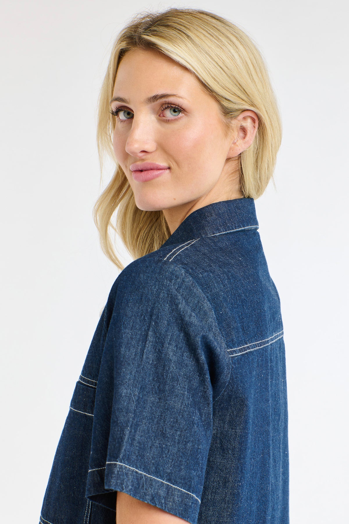 Mabel Short Sleeve Jacket Indigo Denim