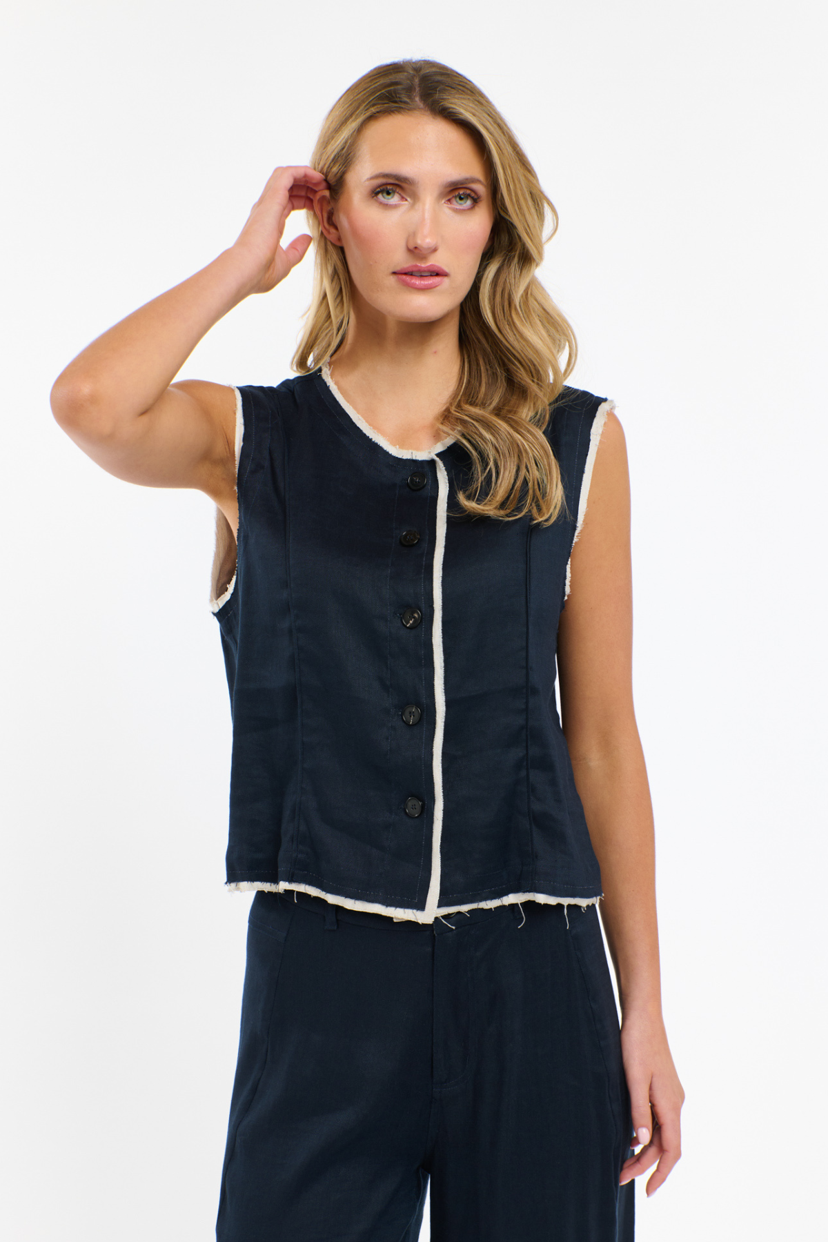 Maison Vest Midnight Blue