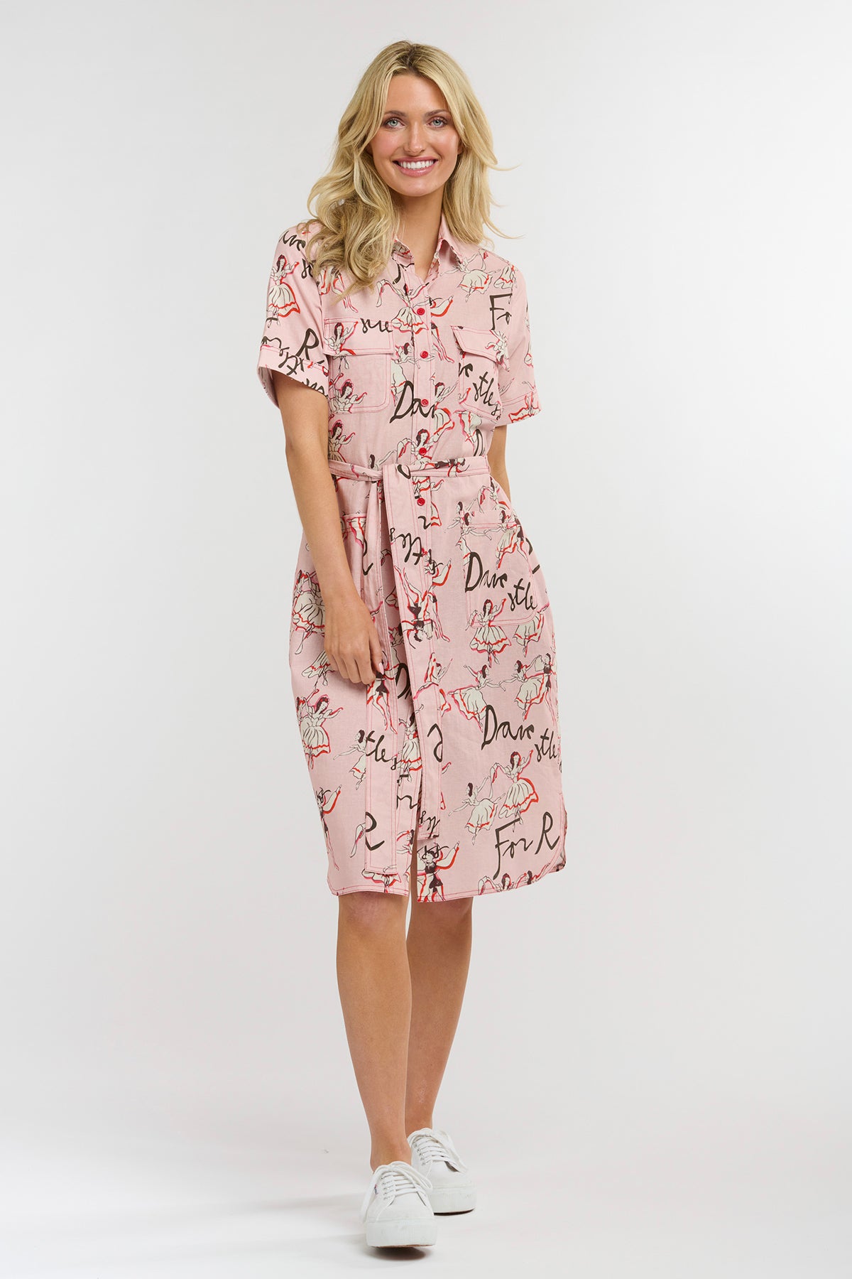 Marlo Pocket Shirtdress Ballet Pink