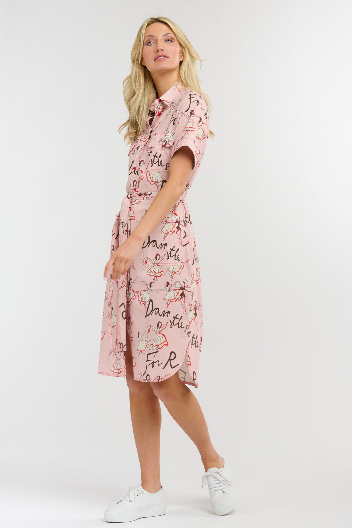 Marlo Pocket Shirtdress Ballet Pink