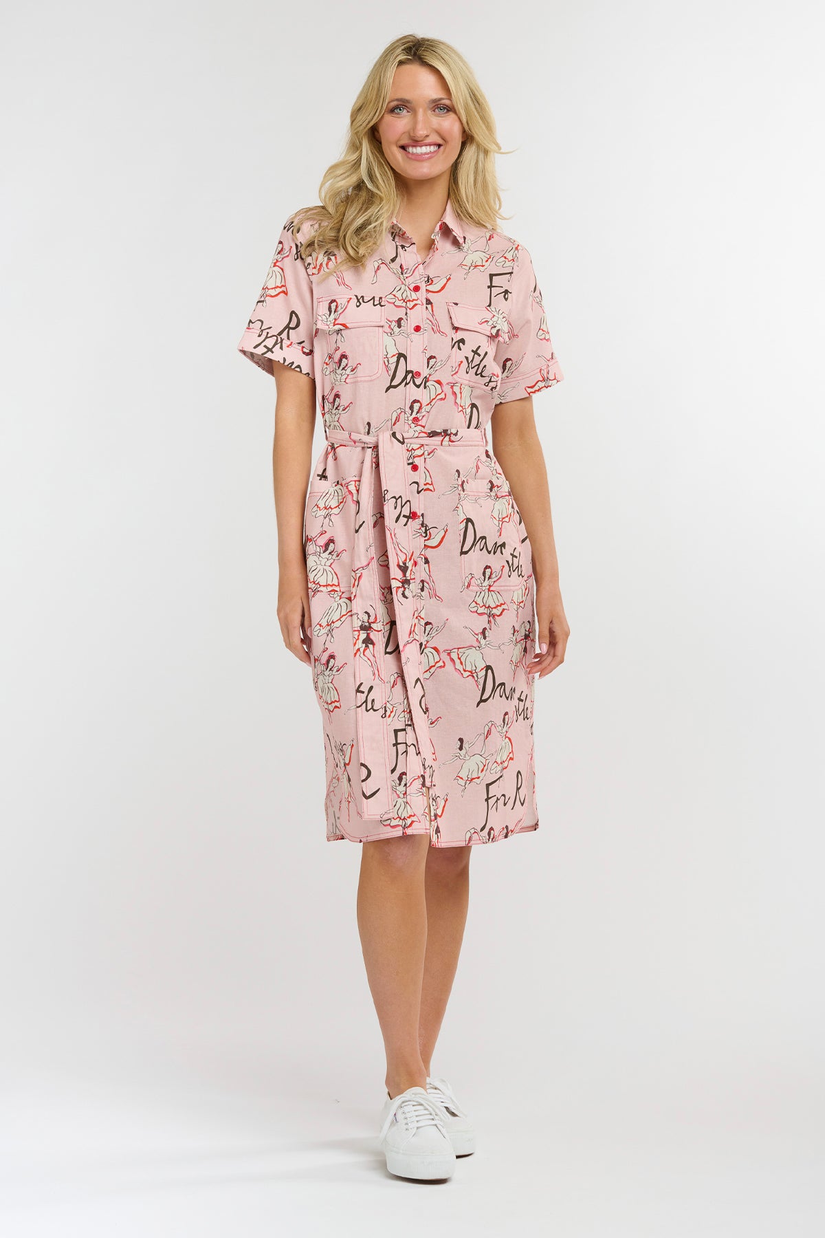 Marlo Pocket Shirtdress Ballet Pink