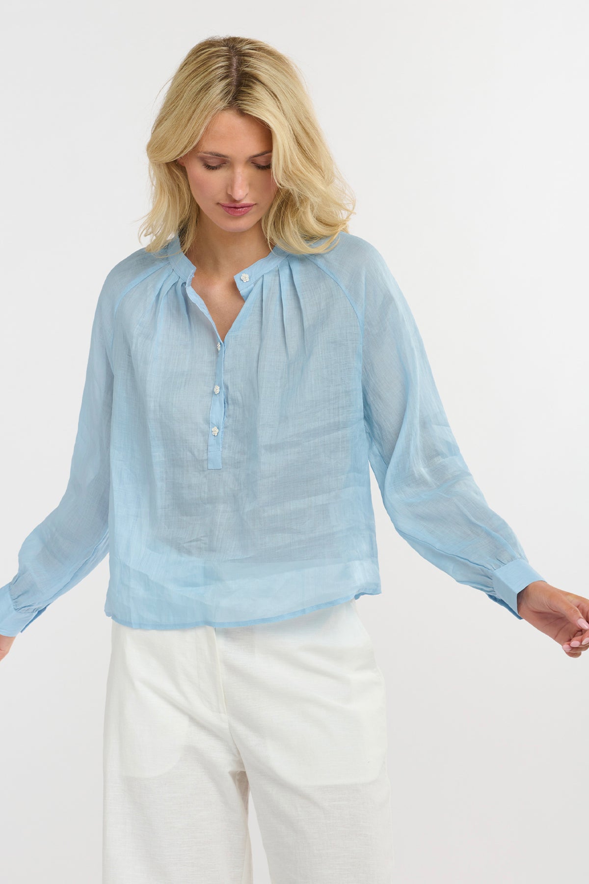 Natalia Blouse Powder Blue