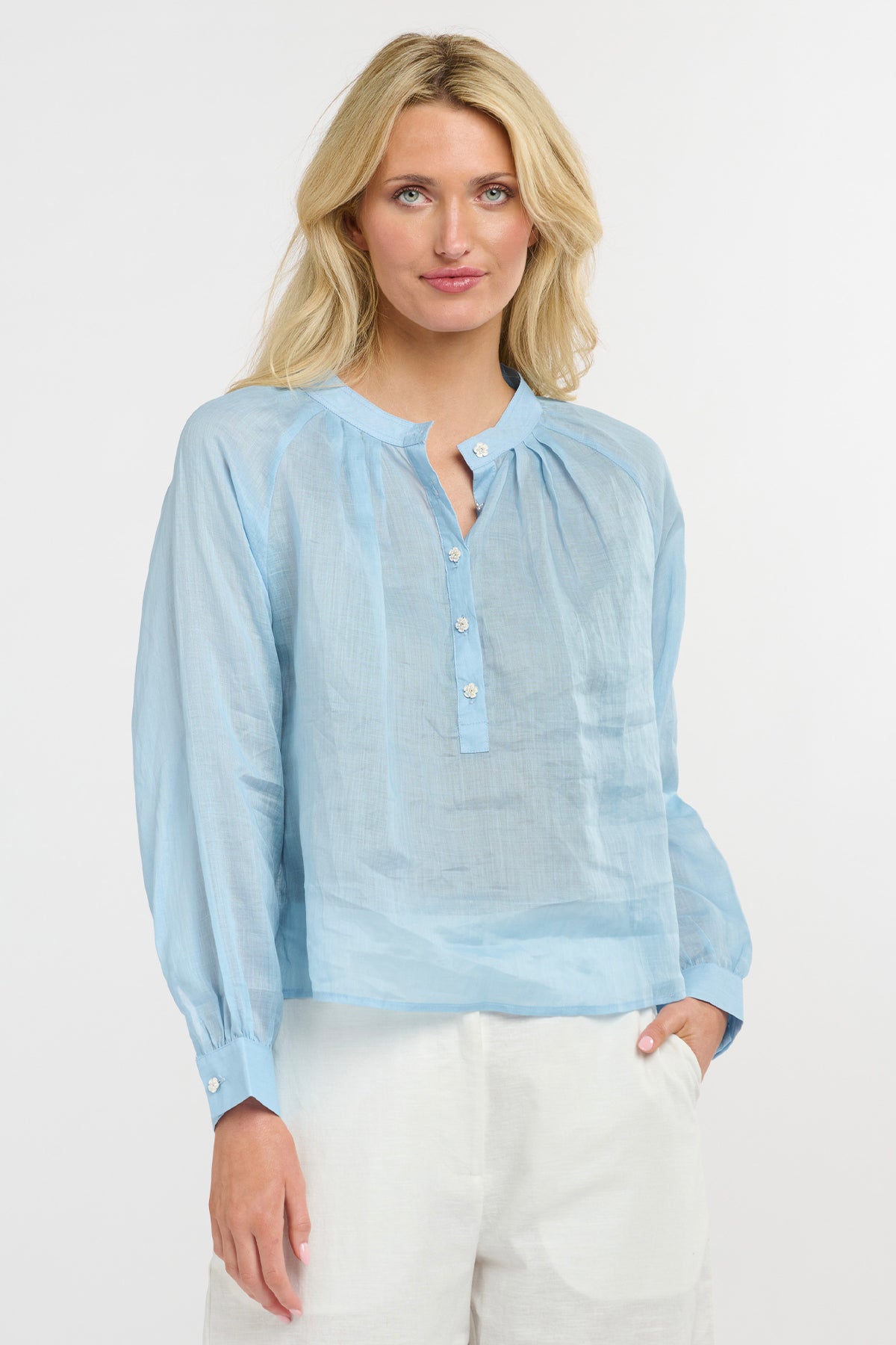 Natalia Blouse Powder Blue