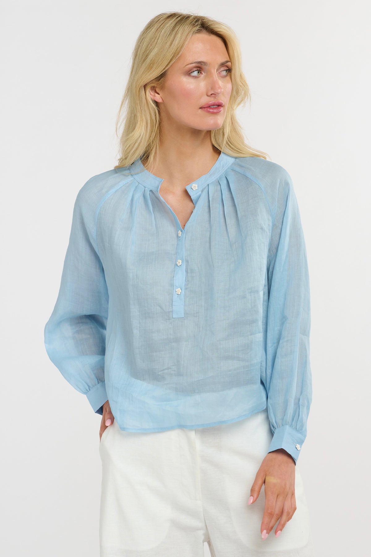 Natalia Blouse Powder Blue