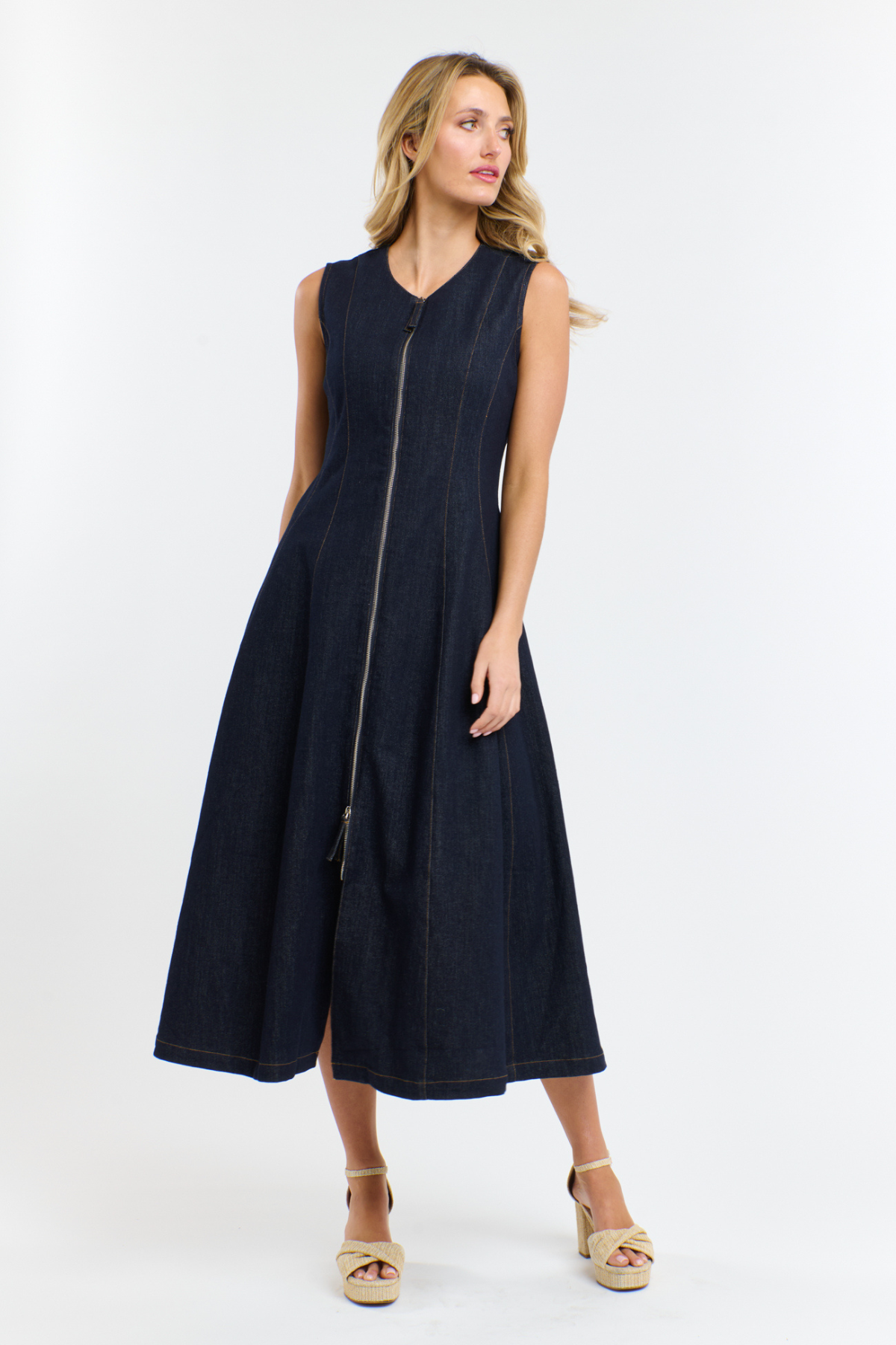 Olsen Denim Zip Dress