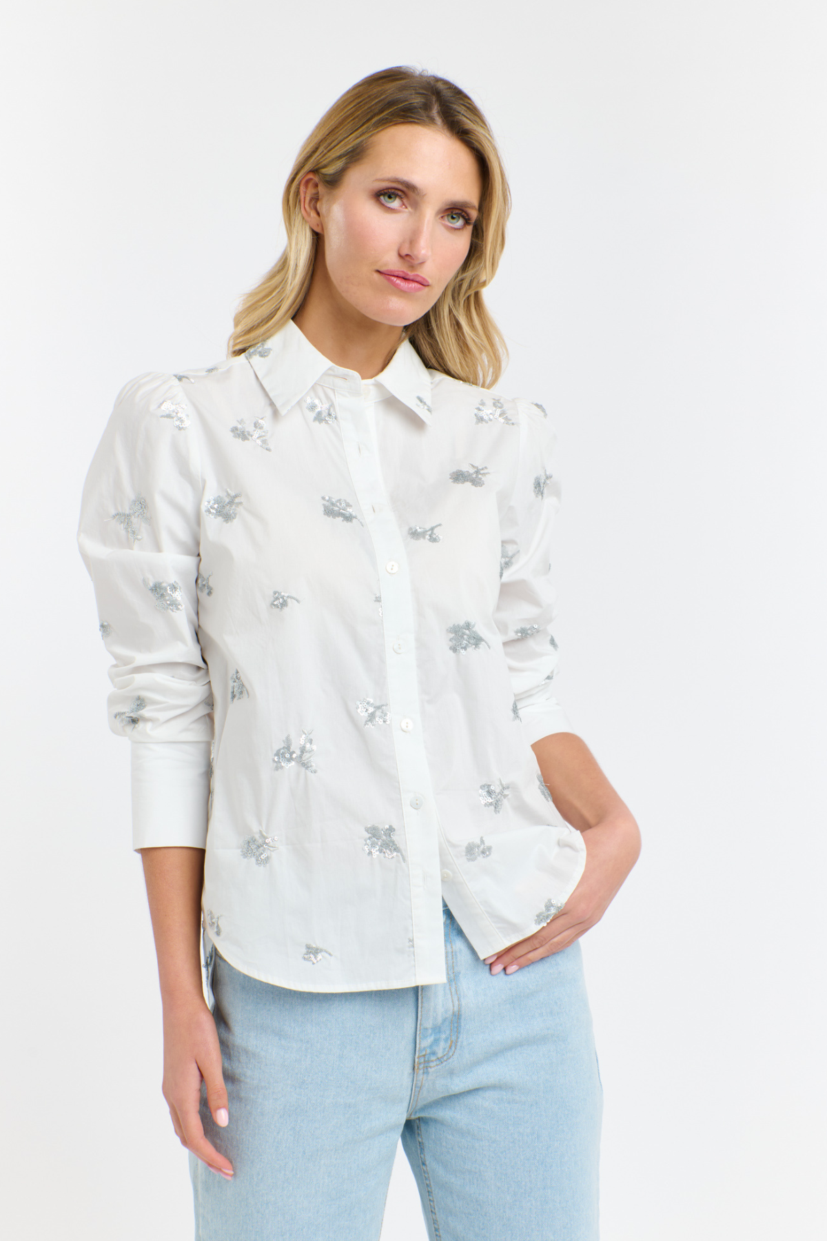 Penelope Sequins Shirt White