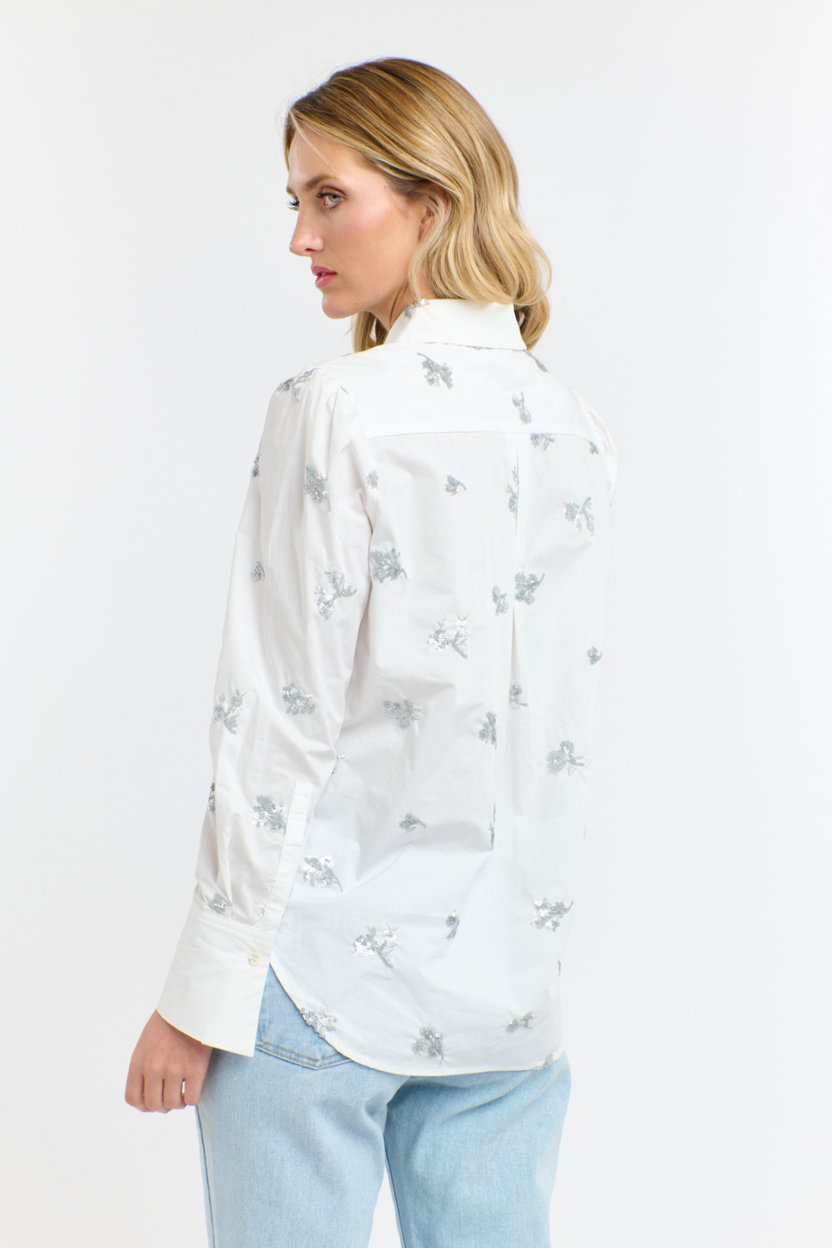 Penelope Sequins Shirt White