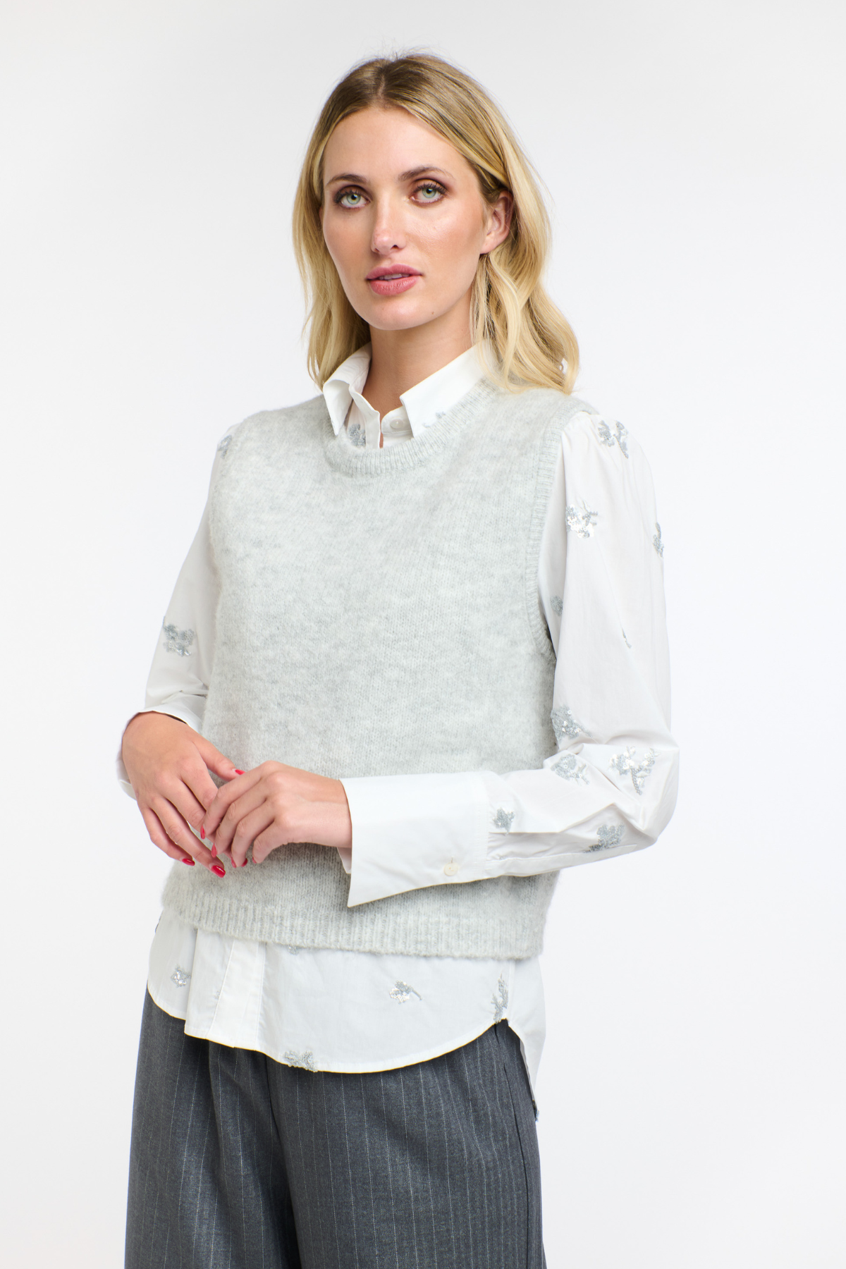 Penelope Sequins Shirt White