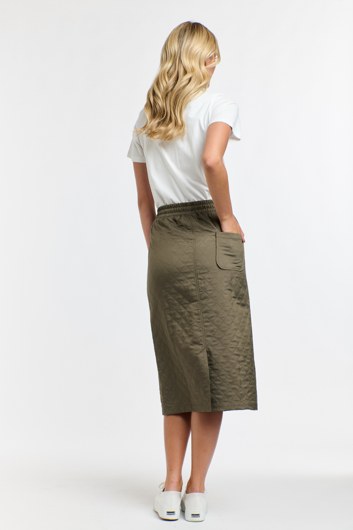 Quilted Skirt Khaki