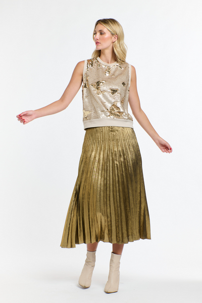 Sequins Tank Pearl Gold