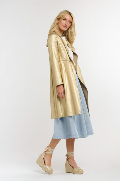 Shine Your Way Trench Old Gold