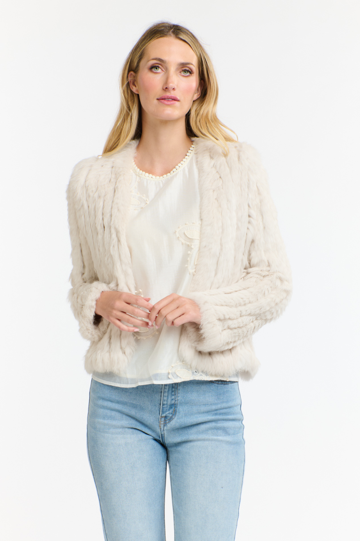 Short Rabbit Jacket Chalk