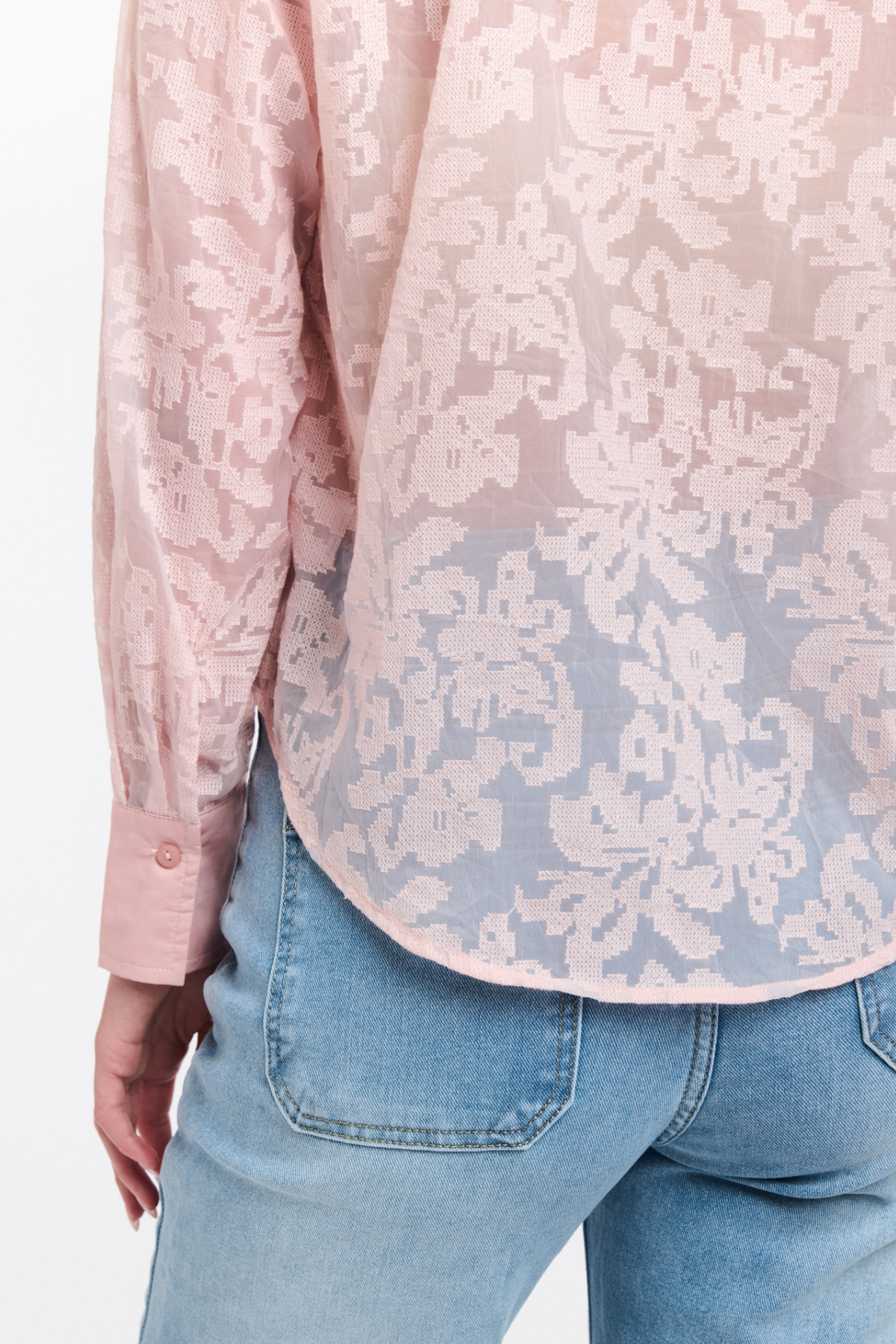 Silvia Stitch Blouse Tea Rose