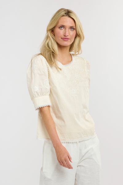 Willow Blouse Almond White