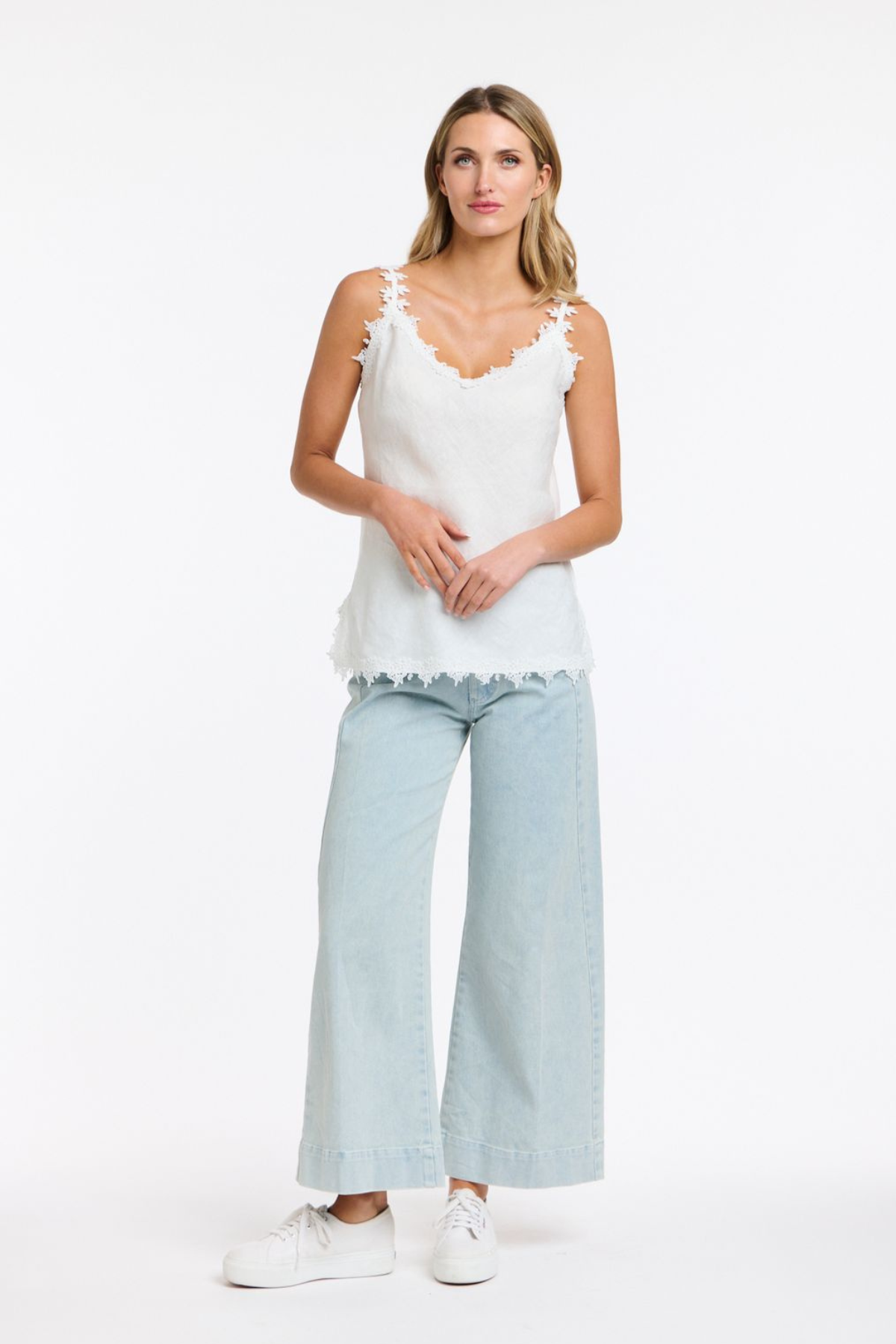 Annelise Lace Cami White