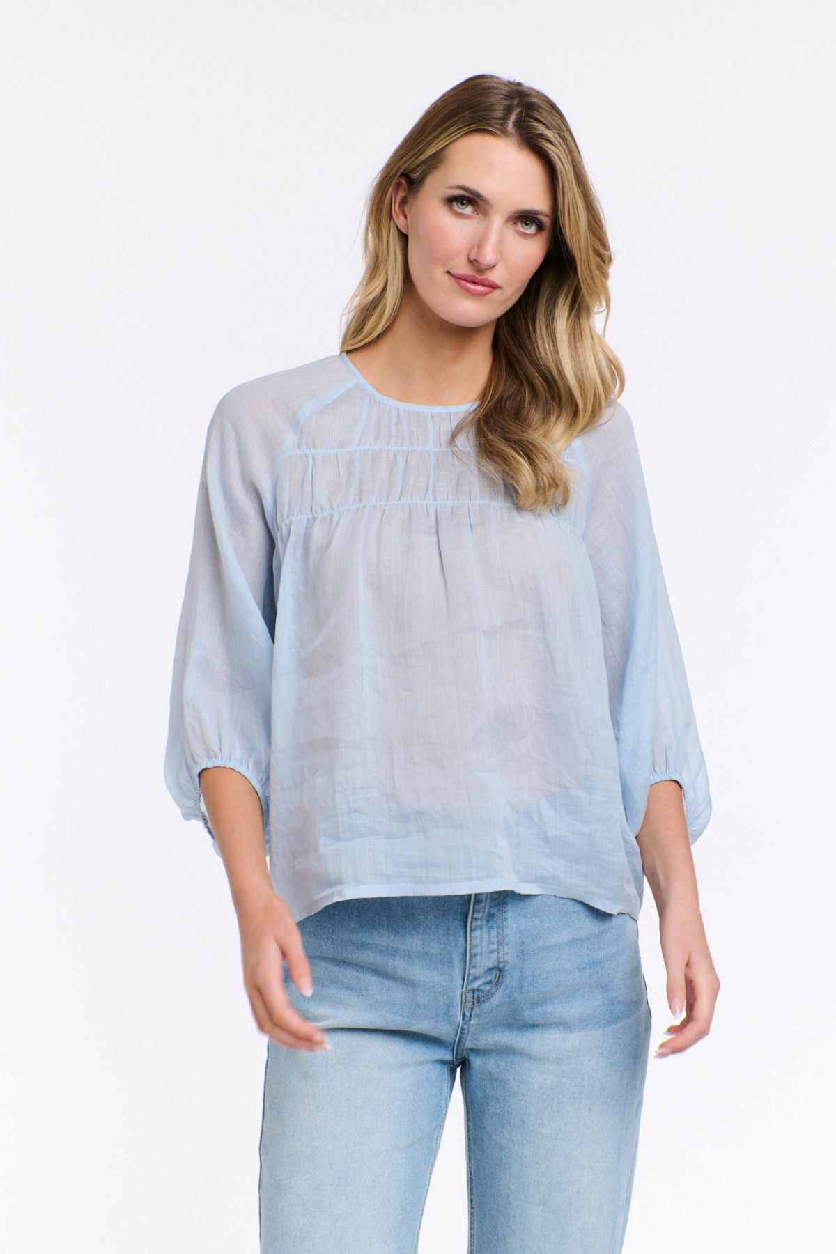 Eden Smock Blouse Ice