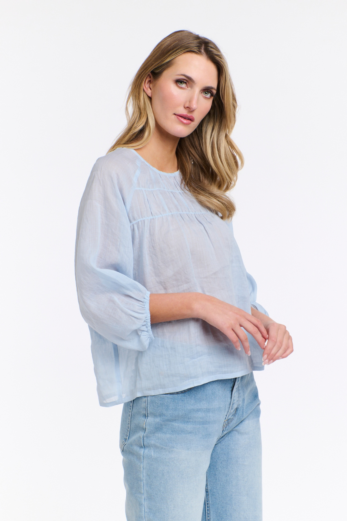 Eden Smock Blouse Ice