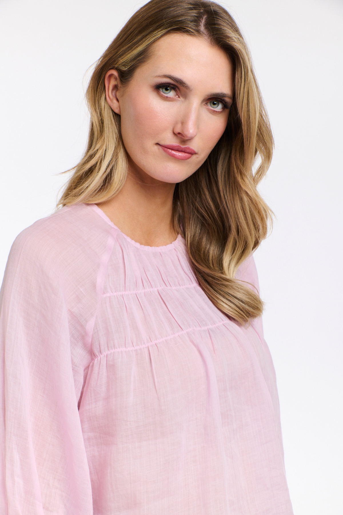 Eden Smock Blouse Pink Pearl
