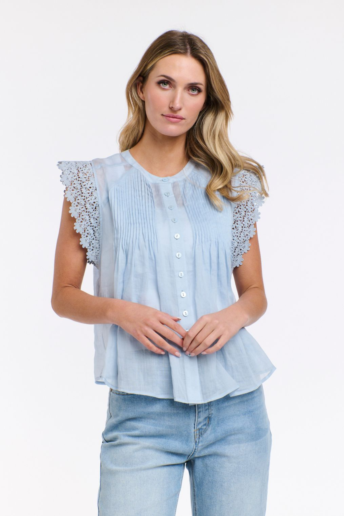 Jude Lace Blouse Ice