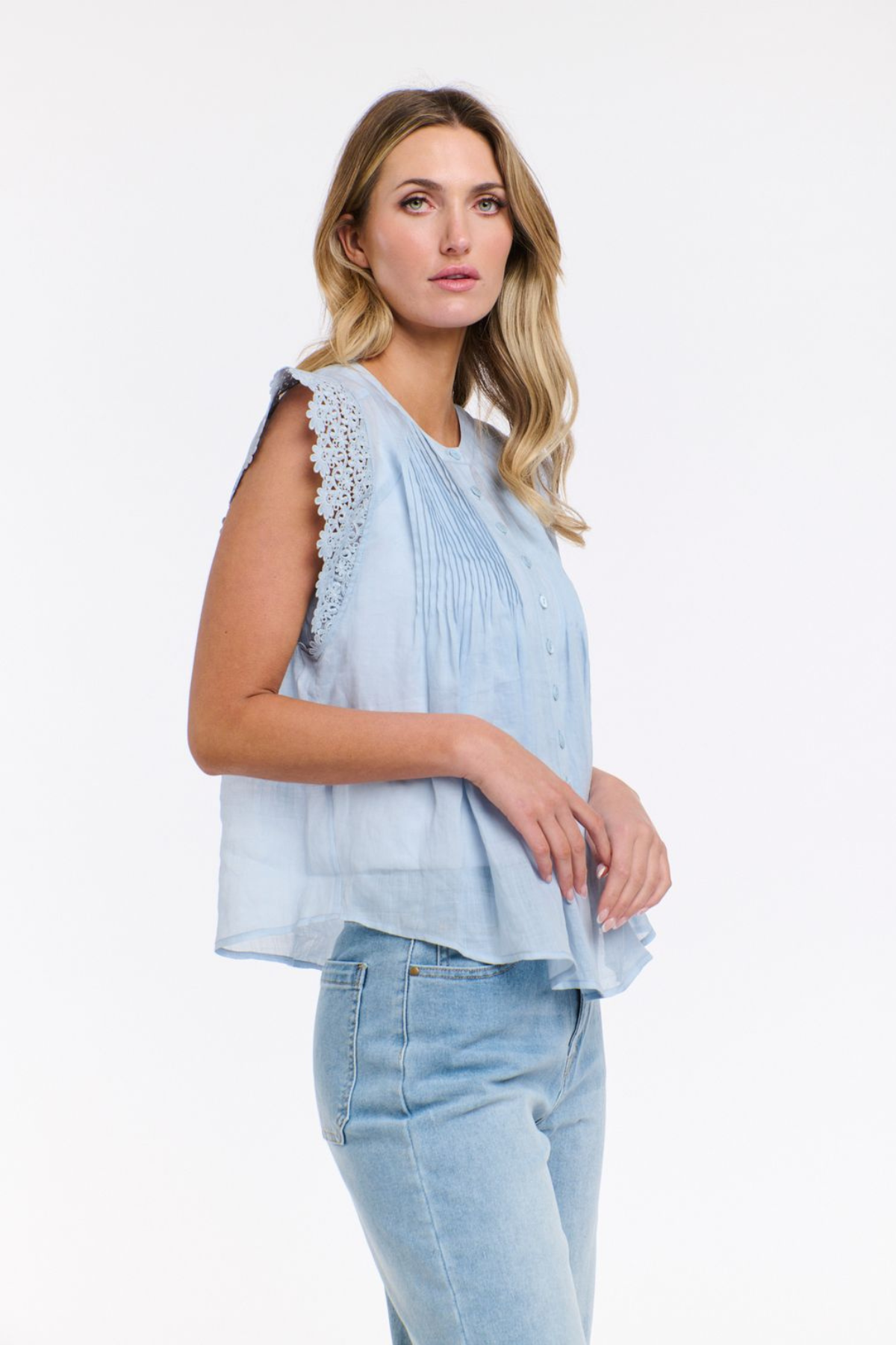 Jude Lace Blouse Ice
