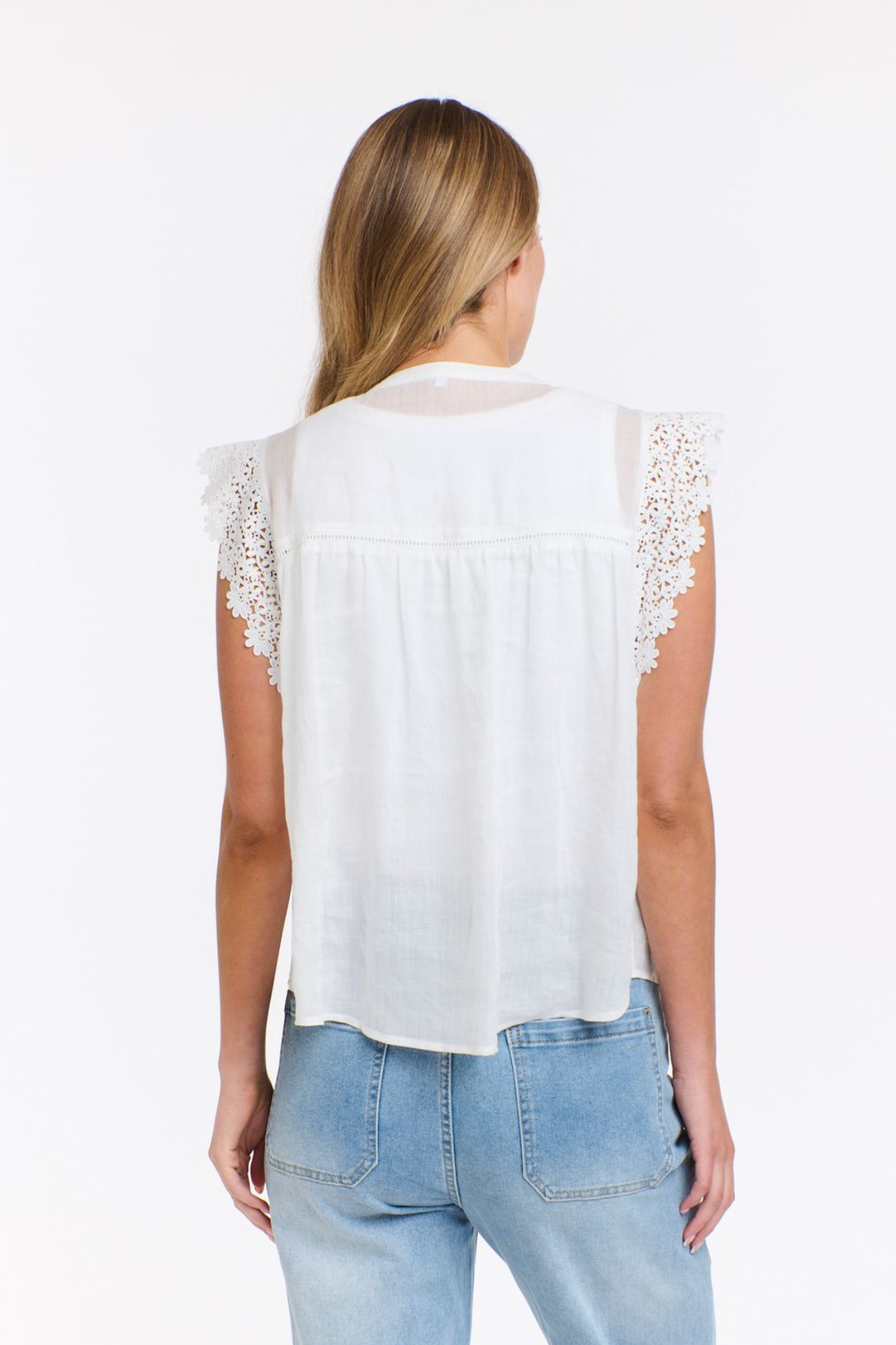 Jude Lace Blouse White