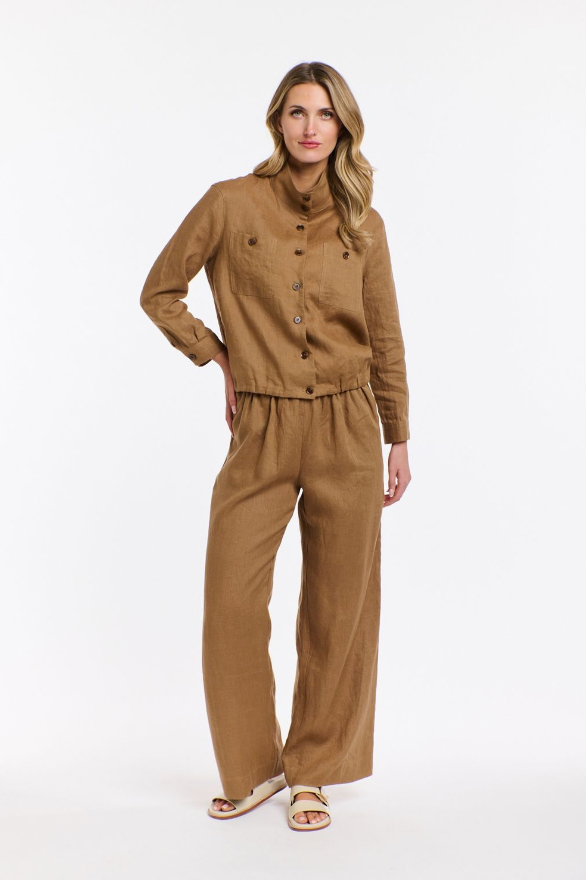 Perry Linen Drawcord Pant