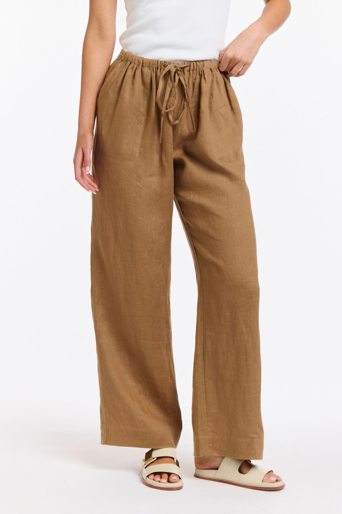 Perry Linen Drawcord Pant