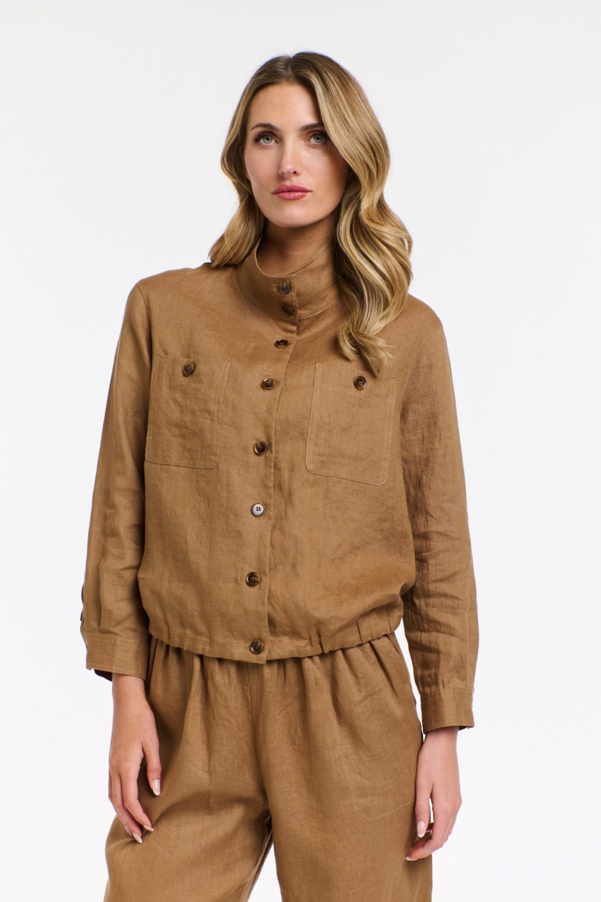 Rowan Linen Bomber Jacket