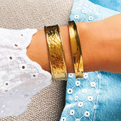 Beaten Gold Bangle